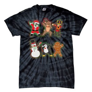 Dabbing Christmas Characters Santa Dab Tie-Dye T-Shirt