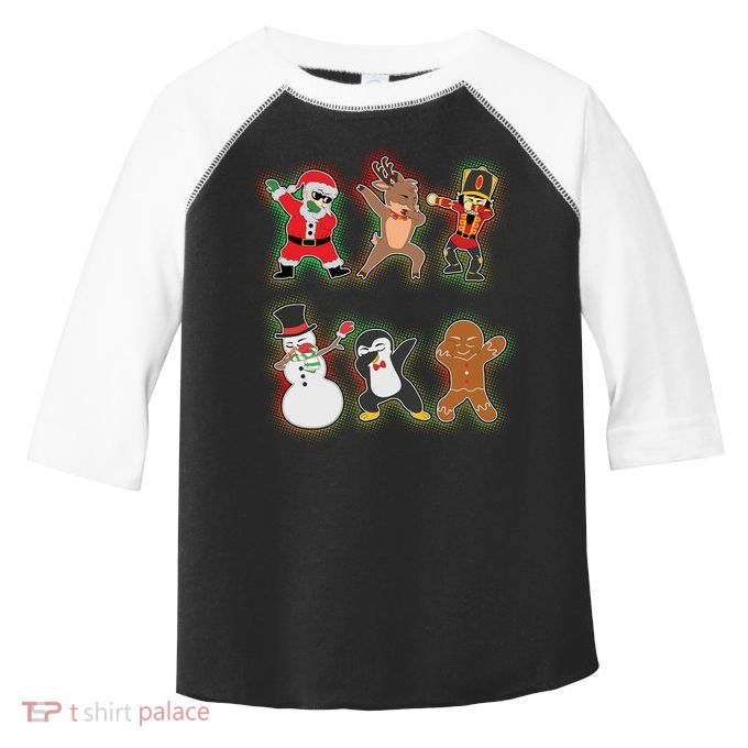 Dabbing Christmas Characters Santa Dab Toddler Fine Jersey T-Shirt