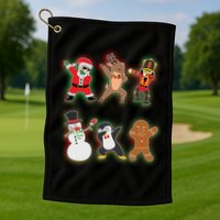 Dabbing Christmas Characters Santa Dab Golf Towel