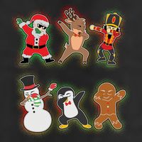 Dabbing Christmas Characters Santa Dab Golf Towel