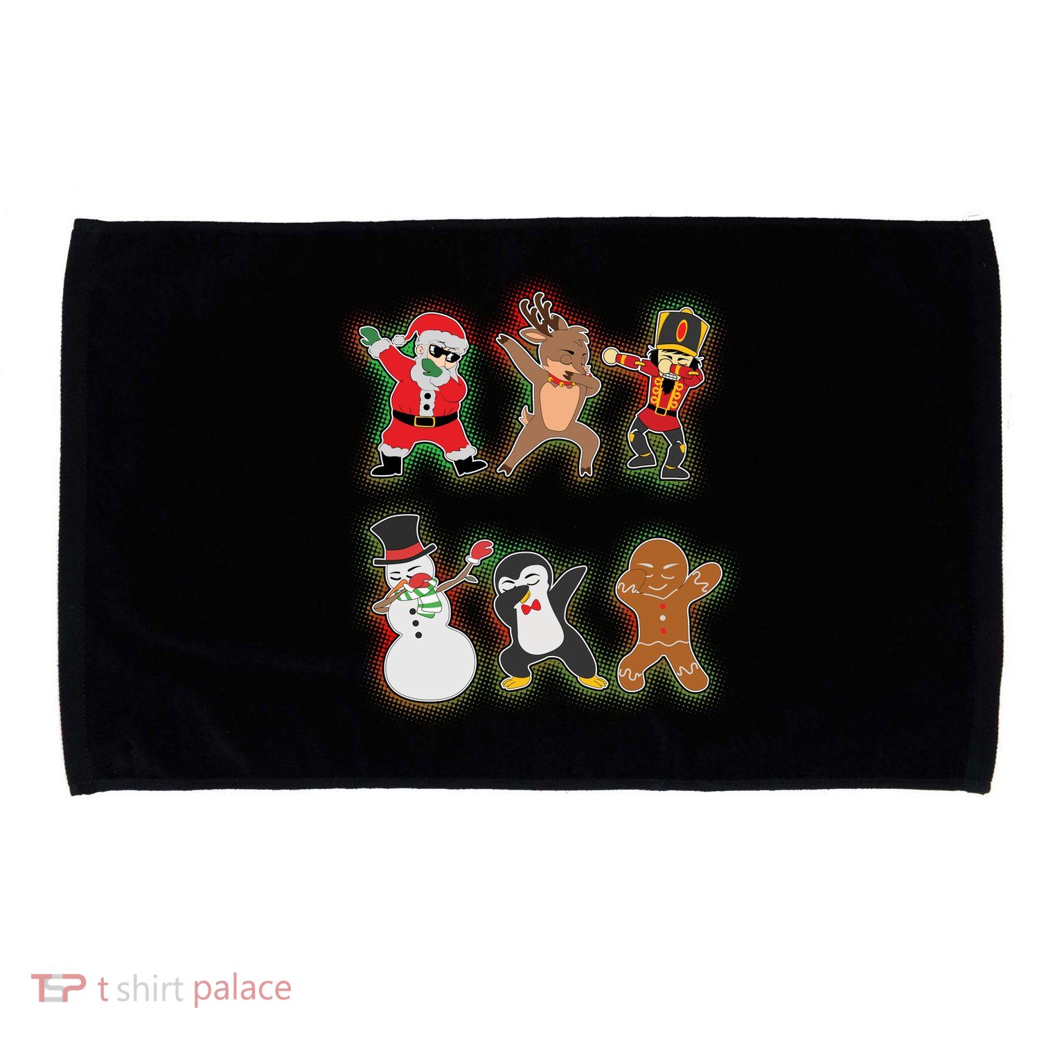 Dabbing Christmas Characters Santa Dab Microfiber Hand Towel