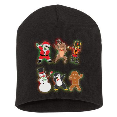 Dabbing Christmas Characters Santa Dab Short Acrylic Beanie