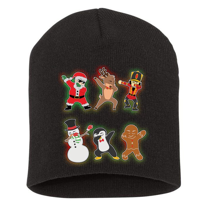 Dabbing Christmas Characters Santa Dab Short Acrylic Beanie