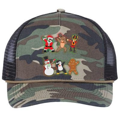 Dabbing Christmas Characters Santa Dab Retro Rope Trucker Hat Cap