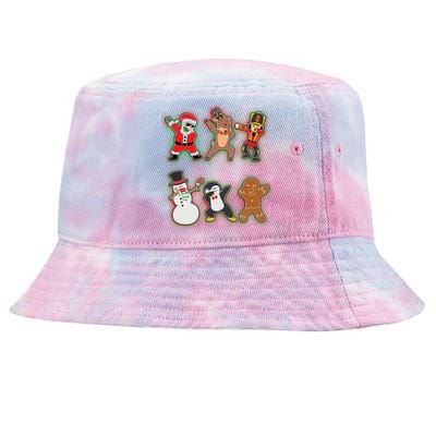 Dabbing Christmas Characters Santa Dab Tie-Dyed Bucket Hat