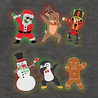 Dabbing Christmas Characters Santa Dab Vector Backpack