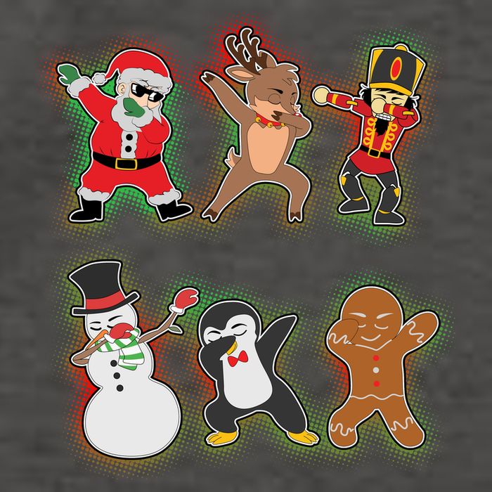 Dabbing Christmas Characters Santa Dab Vector Backpack