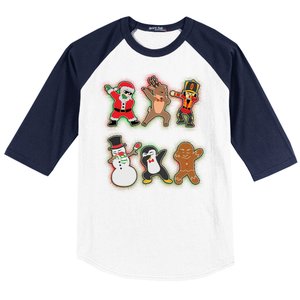 Dabbing Christmas Characters Santa Dab Baseball Sleeve Shirt