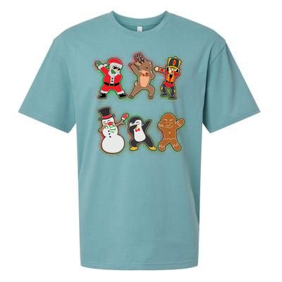 Dabbing Christmas Characters Santa Dab Sueded Cloud Jersey T-Shirt