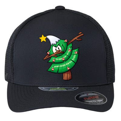 Dabbing Christmas Tree Flexfit Unipanel Trucker Cap