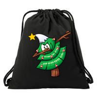 Dabbing Christmas Tree Drawstring Bag