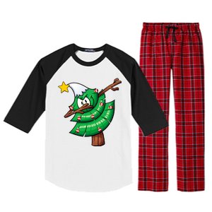 Dabbing Christmas Tree Raglan Sleeve Pajama Set