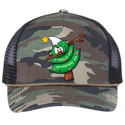 Dabbing Christmas Tree Retro Rope Trucker Hat Cap