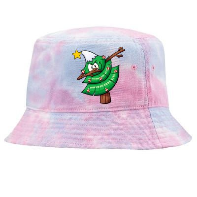 Dabbing Christmas Tree Tie-Dyed Bucket Hat