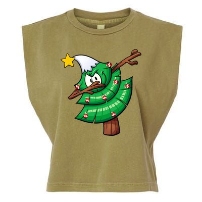Dabbing Christmas Tree Garment-Dyed Women's Muscle Tee