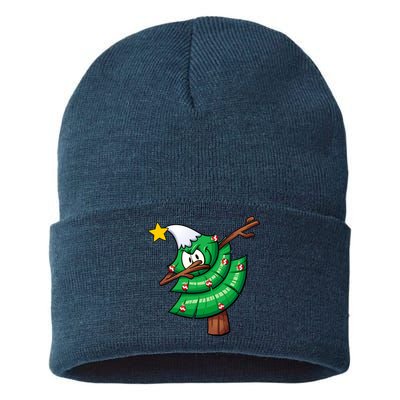 Dabbing Christmas Tree Sustainable Knit Beanie