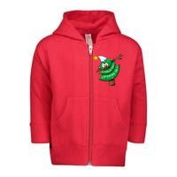 Dabbing Christmas Tree Toddler Zip Fleece Hoodie