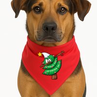 Dabbing Christmas Tree USA-Made Doggie Bandana