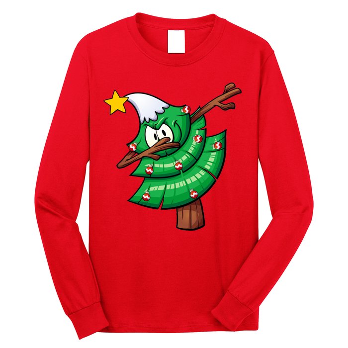 Dabbing Christmas Tree Long Sleeve Shirt