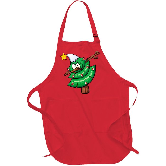 Dabbing Christmas Tree Full-Length Apron With Pockets