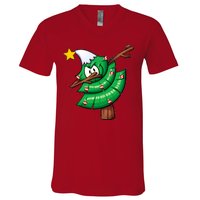 Dabbing Christmas Tree V-Neck T-Shirt