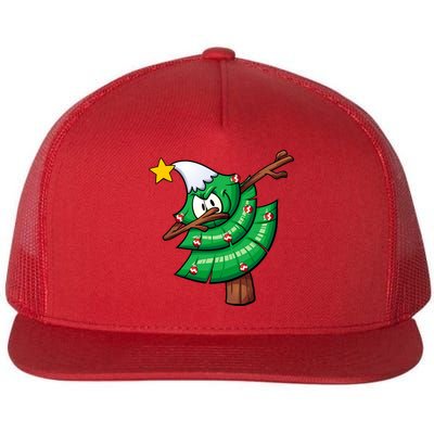 Dabbing Christmas Tree Flat Bill Trucker Hat