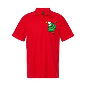 Dabbing Christmas Tree Softstyle Adult Sport Polo