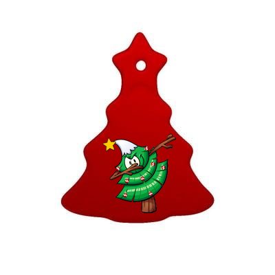 Dabbing Christmas Tree Ceramic Tree Ornament