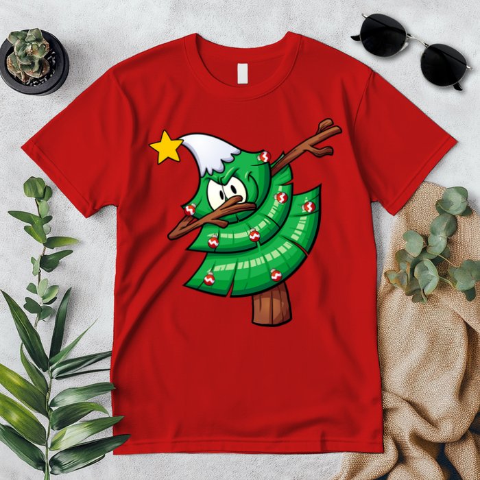 Dabbing Christmas Tree Premium T-Shirt