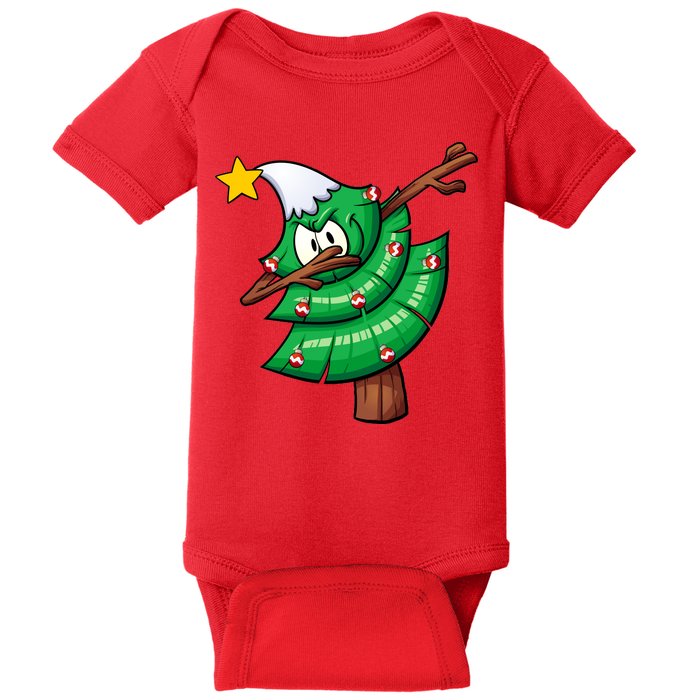 Dabbing Christmas Tree Baby Bodysuit