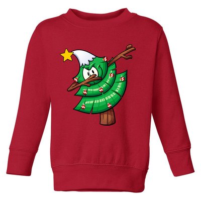 Dabbing Christmas Tree Toddler Sweatshirt