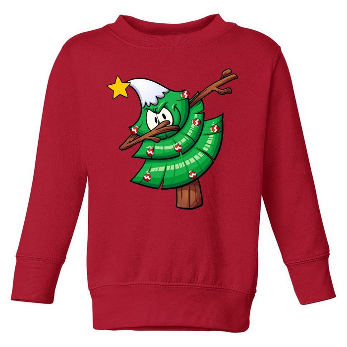 Dabbing Christmas Tree Toddler Sweatshirt