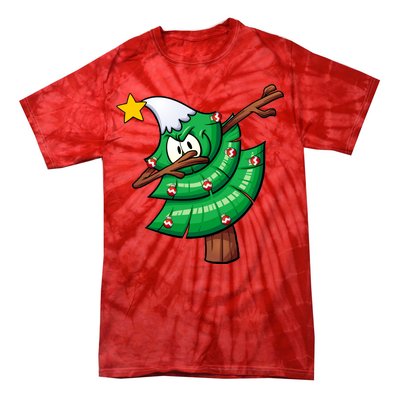 Dabbing Christmas Tree Tie-Dye T-Shirt