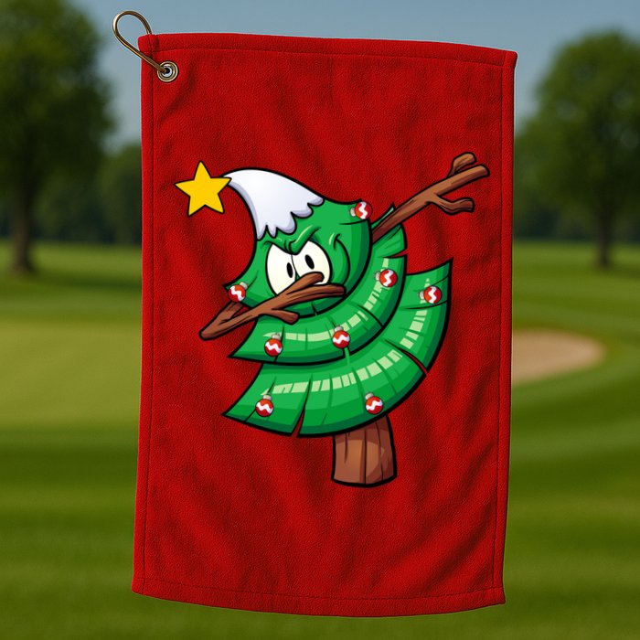 Dabbing Christmas Tree Golf Towel
