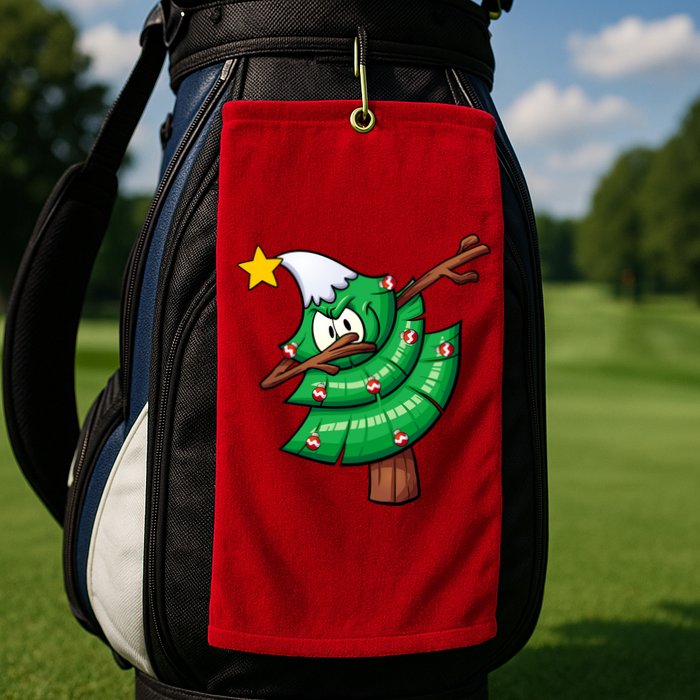Dabbing Christmas Tree Golf Towel