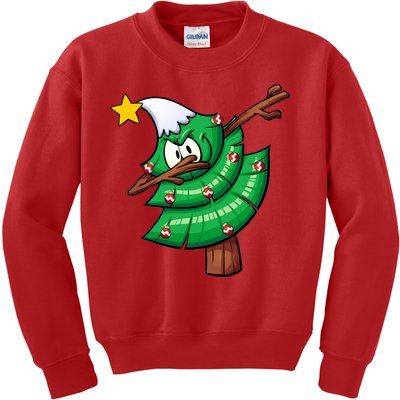 Dabbing Christmas Tree Kids Sweatshirt