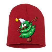 Dabbing Christmas Tree Short Acrylic Beanie