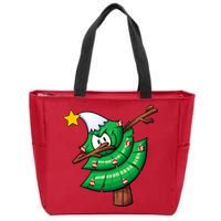 Dabbing Christmas Tree Zip Tote Bag