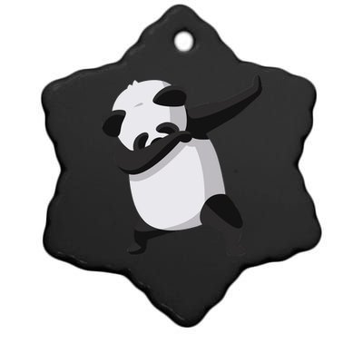 Dabbing Dab Panda Ceramic Star Ornament