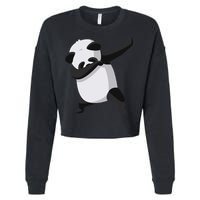 Dabbing Dab Panda Cropped Pullover Crew