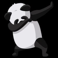 Dabbing Dab Panda Cropped Pullover Crew