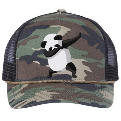 Dabbing Dab Panda Retro Rope Trucker Hat Cap