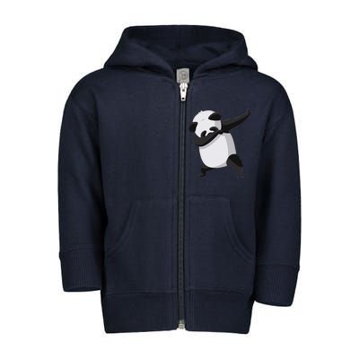 Dabbing Dab Panda Toddler Zip Fleece Hoodie