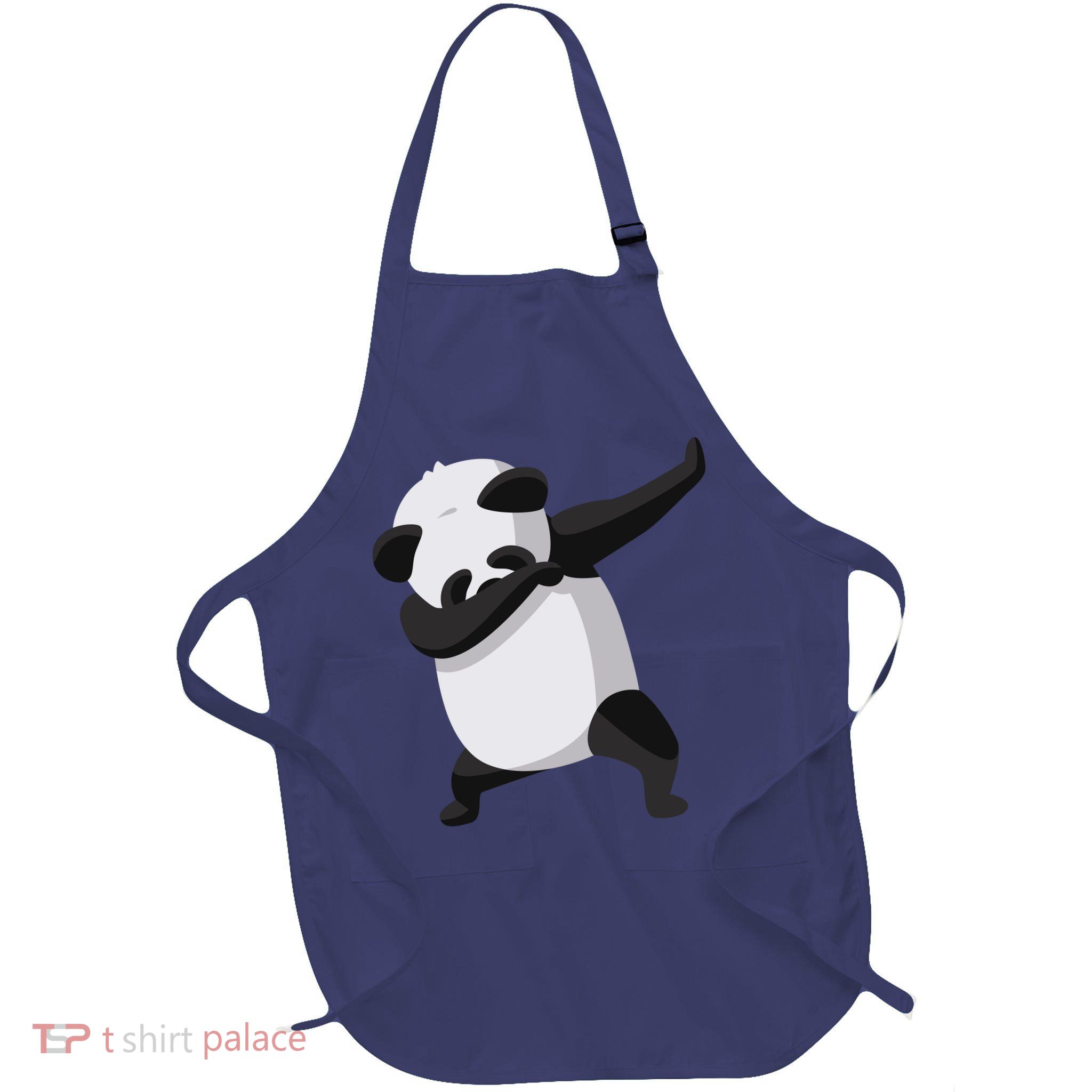Dabbing Dab Panda Full-Length Apron With Pockets