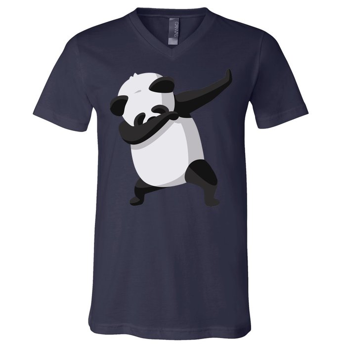 Dabbing Dab Panda V-Neck T-Shirt