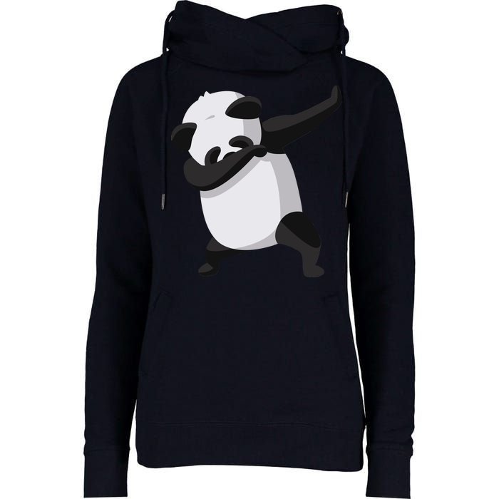 Dabbing Dab Panda Womens Funnel Neck Pullover Hood