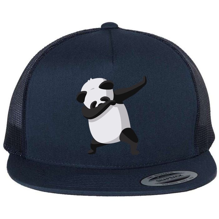 Dabbing Dab Panda Flat Bill Trucker Hat
