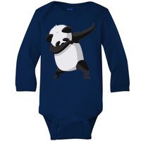 Dabbing Dab Panda Baby Long Sleeve Bodysuit