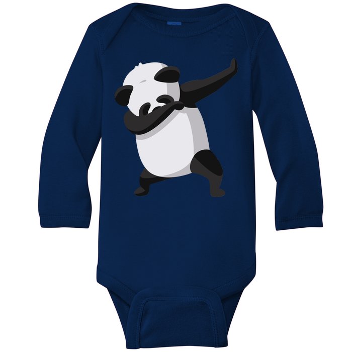 Dabbing Dab Panda Baby Long Sleeve Bodysuit