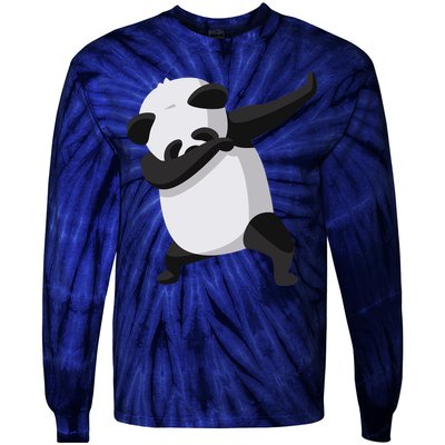 Dabbing Dab Panda Tie-Dye Long Sleeve Shirt